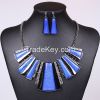 Colorful necklace trapezoidal strip gun black color MD-1412