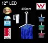 LED Square Shower Set Including Rose Head &amp;amp; Ceiling Arm &amp;amp; Mixer Tap