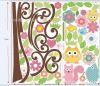 ZY1001 Cartoon Stroll Owl Tree Wall Stickers For Kids Room Wall Decals