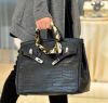 Women's handbag brief serpentine pattern crocodile pattern tote bag buckle stachel scarf trimed bag