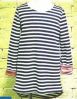 Cotton Black&White stripe long T-shirt for kids