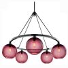 With 5 Glass Multi Pendant Niche Modern CHandelier