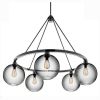 With Chrome Light Frame Big Glass Niche Modern Chandelier