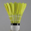 Unique national manufacturer yellow badminton shuttlecock goose feather