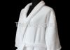 Adult age group coral fleece bathrobe white hotel robe