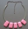 necklace with brass tu...