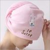 Cute Rabbit Microfiber Shower Caps Super Absorbant