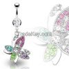 Crystal dangle navel belly piercing jewelry