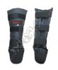 Black Heavy Duty Fabric Karate Martial Arts Shin Instep Guards with Extra Thick Padding | Kickboxing, Muay Thai, MMA, Krav Maga