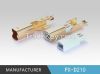 USB B male shell gold-...