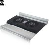 beautiful aluminum laptop cooler with double fans