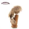 Jumbougg and wool fur one snow boots in female boots fur high-leg thermal 5014 flat