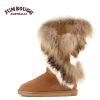 Jumbougg and wool fur one snow boots in female boots fur high-leg thermal 5014 flat