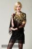 Fashion long women georgette silk leopard scarf 