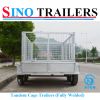 Galvanized Tandem Axle Box Trailer with Mesh Cage