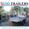 Galvanized Tandem Axle Box Trailer with Mesh Cage