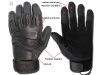 Black leather gloves