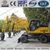 China New Small 0.3m3 bucket yellow Wheel Excavator with grab