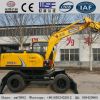 China New Small 0.3m3 bucket yellow Wheel Excavator with grab