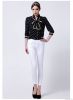 2014 new korean chiffon tops for women 3/4 sleeve shirt with dot print