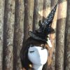 feather witch hat headband snap-on-party theme halloween