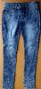 Ladies fancy cool  Jeans with snow wash, rivet &amp; diamond &amp; mini metal chain