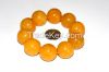 Baltic amber bracelet "ANTIQUE" old egg yolk color 63,22g huge beads 22,5mm!