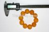 Baltic amber bracelet "ANTIQUE" old egg yolk color 63,22g huge beads 22,5mm!