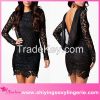 wholesale sexy crochet open back ladies night dress sex