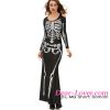 Wholesale cheap Long Skeleton Dress Adult sexy costume