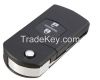 2 Button Remote Key Fob Shell Case Folding Flip With Uncut Blade