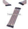 40pcs in Row Cable 20cm 2.54mm 1pin 1p-1p Female to Male jumper wire f