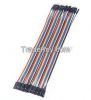 40pcs in Row Cable 20cm 2.54mm 1pin 1p-1p Female to Male jumper wire f