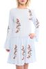 New Season 2017 Spring Summer Long Sleeve Women Dresses With Embroidery