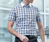 Casual & Dress Check , Short Sleeve Men Shirt