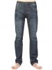 Men's 100% cotton denim jeans with embroidery at pocket