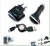 USB Car Charger & Wall Charger With EU Plug