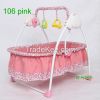 New baby product furniture electric baby bassinet vertical baby swing bed music baby bouncer crib with canopy mosquito net