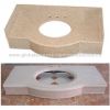 Nature marble vanity top for bathroom, with easy edges and sink hole cut-out