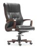 Leather Office Chair, wooden Armests and Leg,in Promotion Now