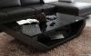 D3311C Black and white contemporary leather sofa