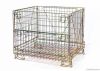 foldable stackable collapsible storage wire mesh container