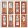 Red walnut carved solid wooden door YSD-4578 (Any wood species can produce) 