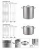 Stainless steel heavy-duty stock pot with lid