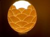 Flower hand carved ostrich egg lamp shade