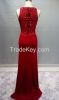 Y023 Strapless Beaded Side Slit Luxury Chiffon Formal Evening Dress