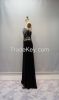 Y034 New Arrival Luxury Strapless Sweetheart Beaded Sheer Chiffon Formal Evening Dress