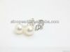 Elegant 925 Sterling Silver Freshwater Lovely heart Pearl Earring