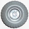 3.50-4 FLAT FREE solid PU tire rubber wheel for hand truck, wheelbarrow, garden cart, trolley