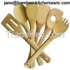 Bamboo Wood Kitchen utensil holder 6 Piece Set